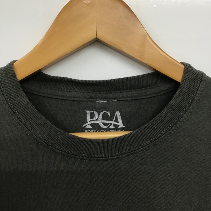 古着 USED カットソー 長袖 長袖カットソー プリントカットソー クルーネック M ロゴ、文字 ダークグレー / ダークグレー / メンズ USED 古着 中古 10162633