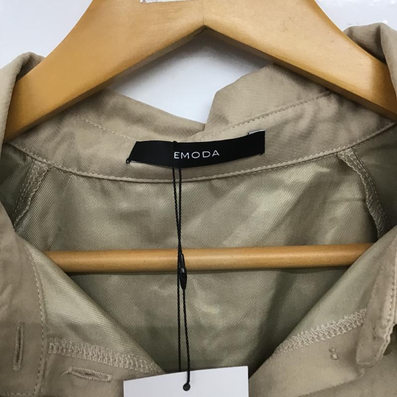 エモダ EMODA ワンピース ミニスカート 042250370501 ビッグカラーシャツワンピース FREE 無地 ベージュ / ベージュ / beige レディース USED 古着 中古 10162648