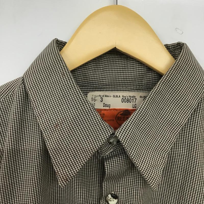 レッドキャップ RED KAP シャツ、ブラウス 半袖 半袖シャツ チェックシャツ カラーシャツ L ロゴ、文字 マルチカラー / マルチカラー / multicolor メンズ USED 古着 中古 10162667