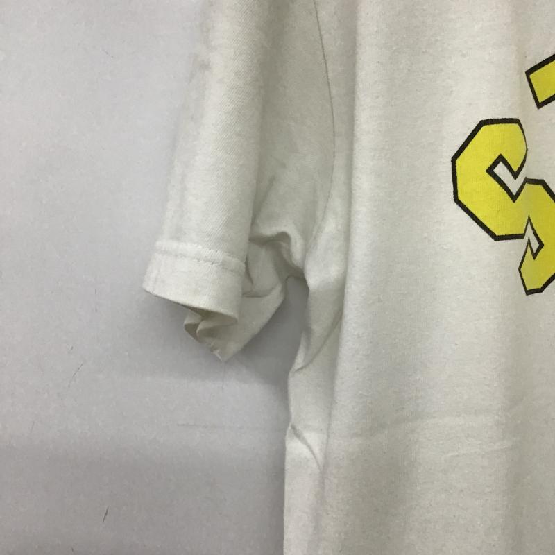 ステューシー STUSSY Tシャツ 半袖 半袖カットソー プリントTシャツ クルーネックカットソー M ロゴ、文字 白 / ホワイト / white メンズ USED 古着 中古 10162673