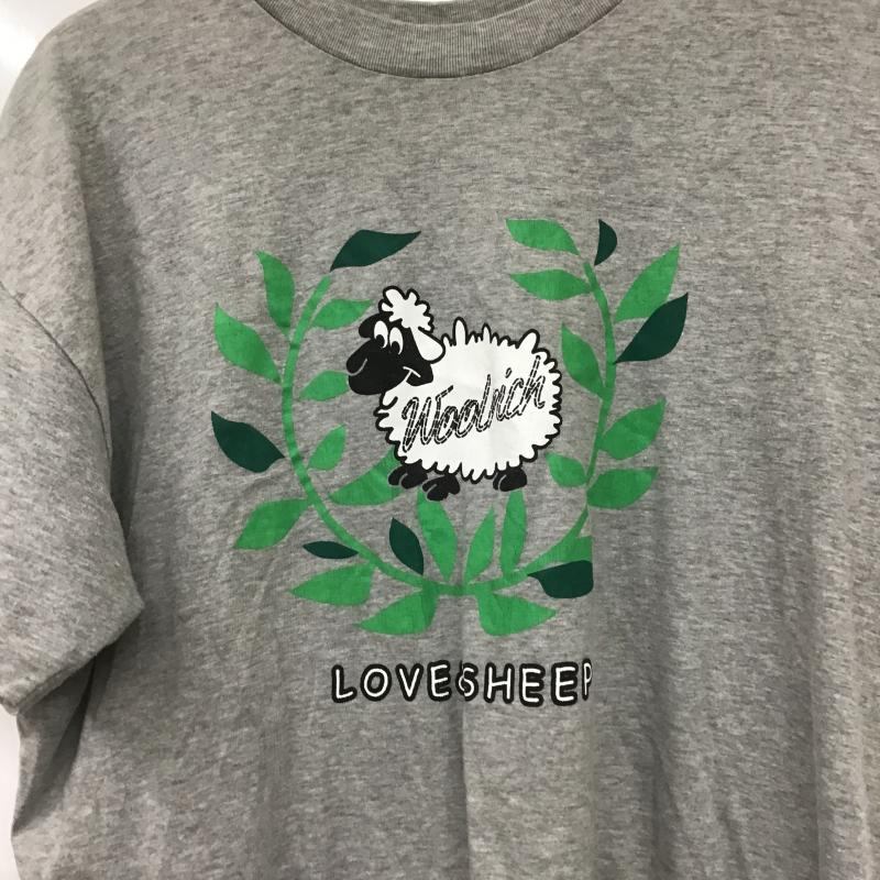 ウールリッチ WOOLRICH Tシャツ 半袖 半袖カットソー プリントTシャツ クルーネックカットソー L プリント 灰 / グレー / gray メンズ USED 古着 中古 10162705