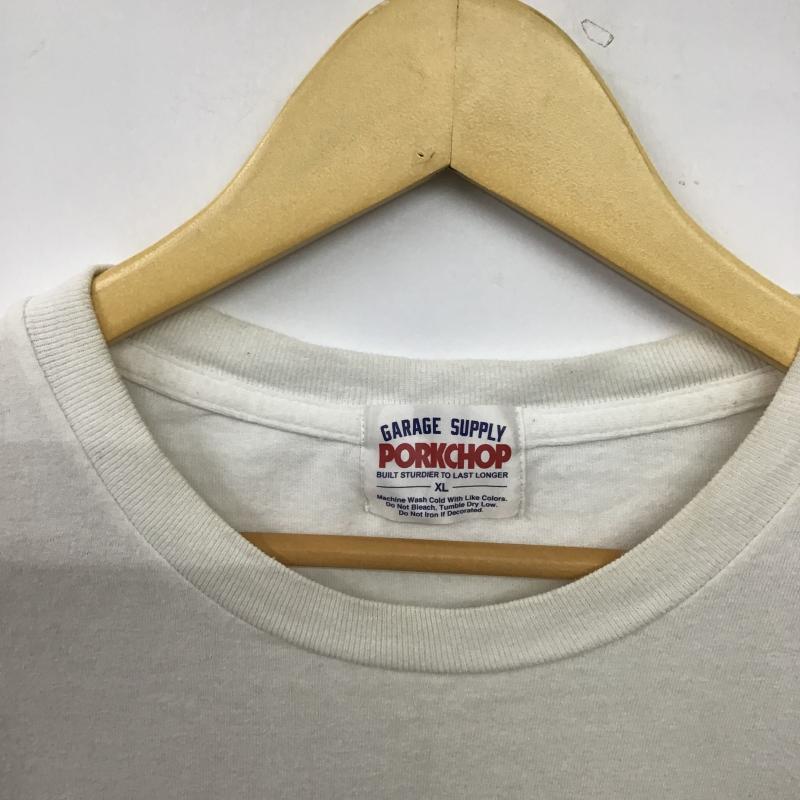 ポークチョップガレージサプライ PORKCHOP GARAGE SUPPLY Tシャツ 半袖 半袖カットソー プリントTシャツ クルーネックカットソー XL プリント アイボリー / アイボリー / メンズ USED 古着 中古 10162706