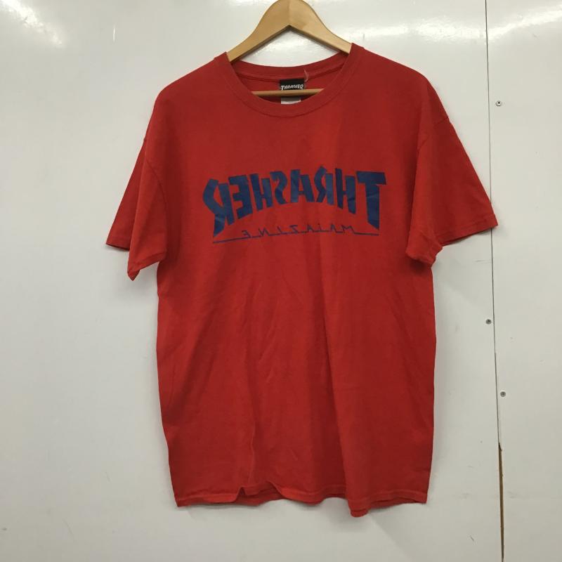 スラッシャー THRASHER Tシャツ 半袖 半袖カットソー プリントTシャツ クルーネックカットソー L ロゴ、文字 赤 / レッド / red メンズ USED 古着 中古 10162707