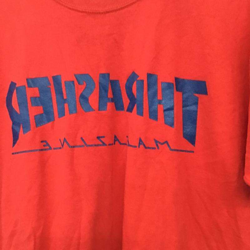 スラッシャー THRASHER Tシャツ 半袖 半袖カットソー プリントTシャツ クルーネックカットソー L ロゴ、文字 赤 / レッド / red メンズ USED 古着 中古 10162707