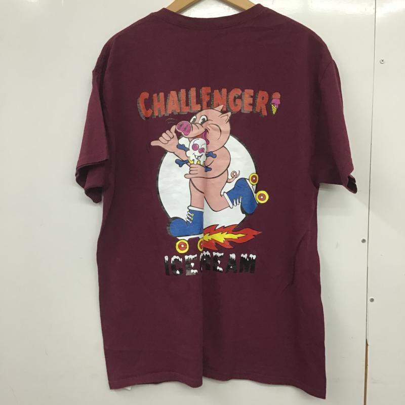 アイスクリーム ICECREAM Tシャツ 半袖 半袖カットソー プリントTシャツ クルーネックカットソー L ロゴ、文字 紫 / パープル / purple メンズ USED 古着 中古 10162708