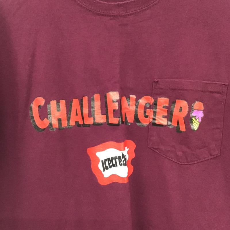 アイスクリーム ICECREAM Tシャツ 半袖 半袖カットソー プリントTシャツ クルーネックカットソー L ロゴ、文字 紫 / パープル / purple メンズ USED 古着 中古 10162708