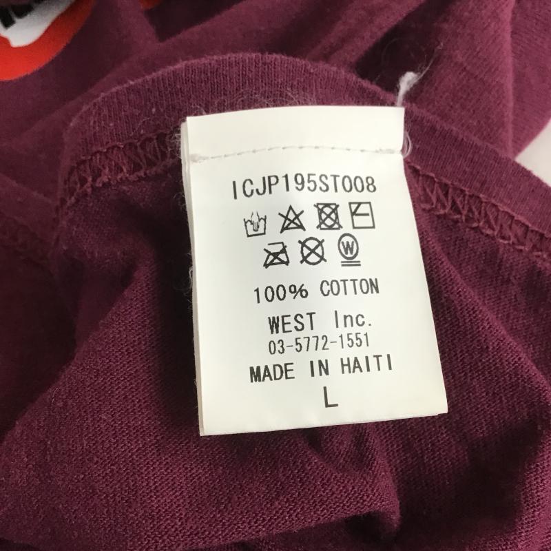 アイスクリーム ICECREAM Tシャツ 半袖 半袖カットソー プリントTシャツ クルーネックカットソー L ロゴ、文字 紫 / パープル / purple メンズ USED 古着 中古 10162708