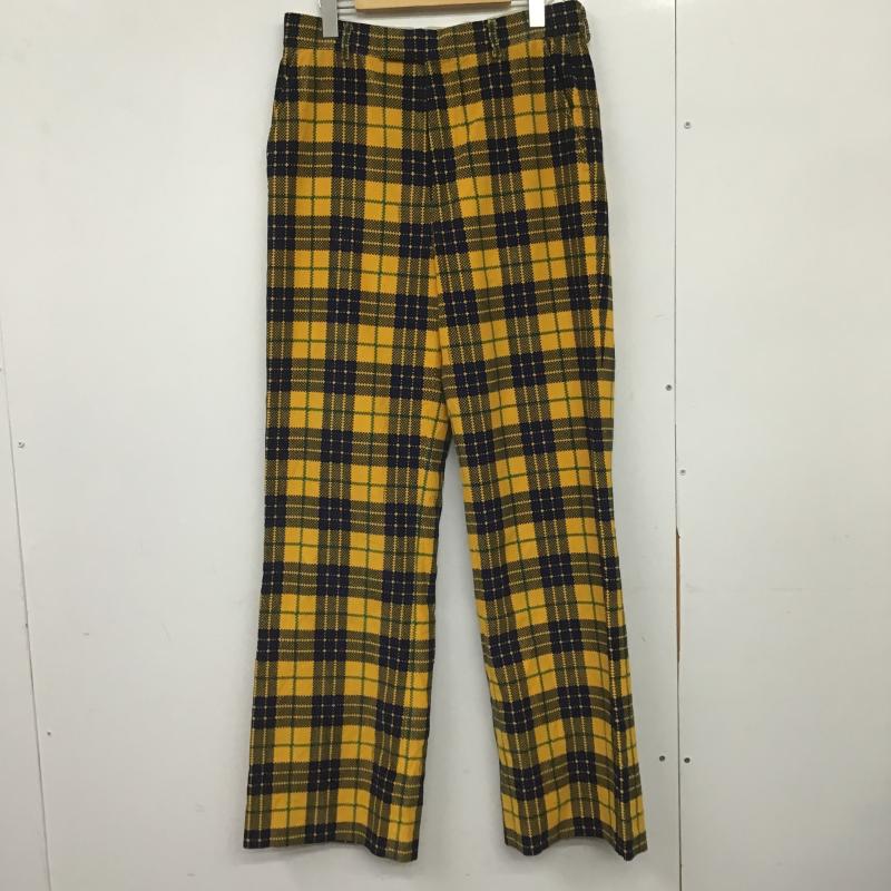 グッチ GUCCI パンツ チノパン ワイドパンツ コーデュロイパンツ カジュアルパンツ 48インチ チェック マルチカラー / マルチカラー / multicolor メンズ USED 古着 中古 10162709