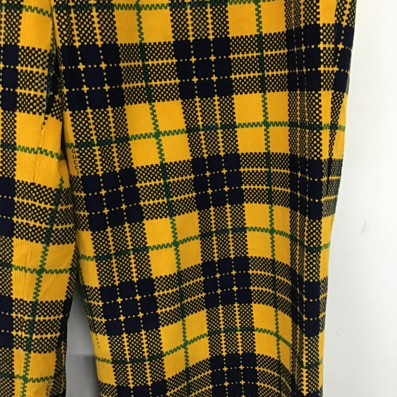グッチ GUCCI パンツ チノパン ワイドパンツ コーデュロイパンツ カジュアルパンツ 48インチ チェック マルチカラー / マルチカラー / multicolor メンズ USED 古着 中古 10162709