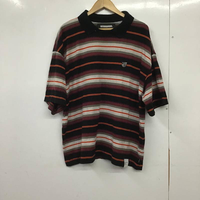 ネイバーフッド NEIGHBORHOOD ポロシャツ 半袖 半袖ポロシャツ カラーシャツ 半袖カットソー L ボーダー柄 マルチカラー / マルチカラー / multicolor メンズ USED 古着 中古 10162719