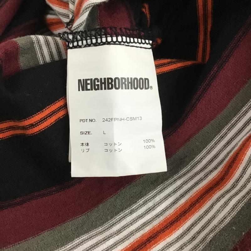 ネイバーフッド NEIGHBORHOOD ポロシャツ 半袖 半袖ポロシャツ カラーシャツ 半袖カットソー L ボーダー柄 マルチカラー / マルチカラー / multicolor メンズ USED 古着 中古 10162719