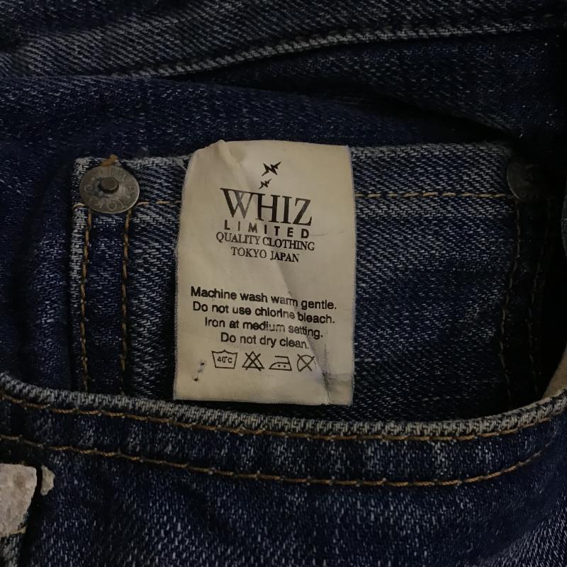 ウィズ WHIZ パンツ デニム、ジーンズ デニムパンツ ワイドパンツ カジュアルパンツ 36 ロゴ、文字 インディゴ / インディゴ / Indigo メンズ USED 古着 中古 10162724