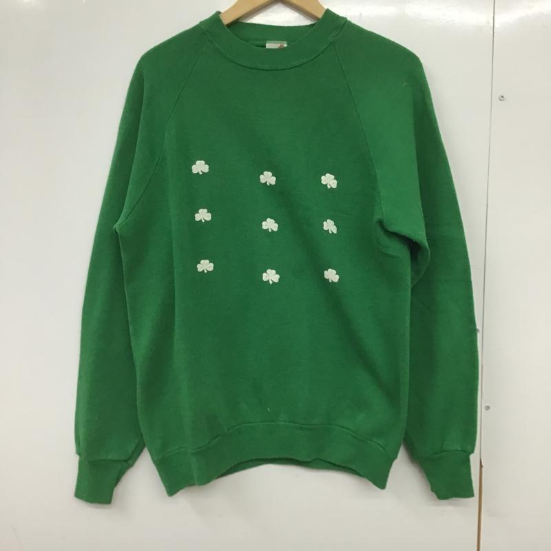 ジャージーズ JERZEES トレーナー 長袖 長袖トレーナー スウェット クルーネック プルオーバー L プリント 緑 / グリーン / green メンズ USED 古着 中古 10162726
