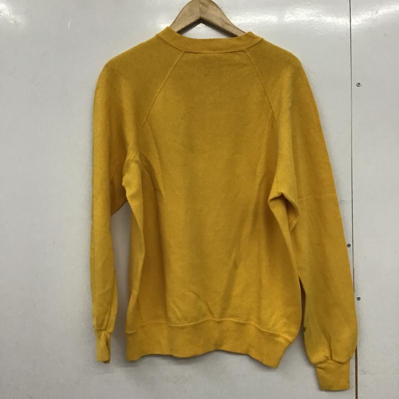 古着 USED トレーナー 長袖 長袖トレーナー スウェット クルーネック プルオーバー XL ロゴ、文字 黄 / イエロー / yellow メンズ USED 古着 中古 10162727