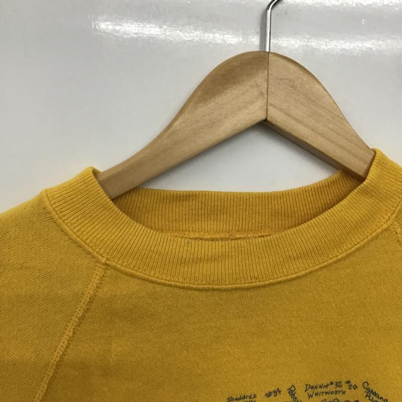古着 USED トレーナー 長袖 長袖トレーナー スウェット クルーネック プルオーバー XL ロゴ、文字 黄 / イエロー / yellow メンズ USED 古着 中古 10162727
