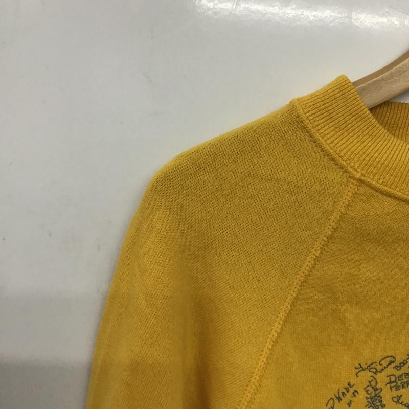 古着 USED トレーナー 長袖 長袖トレーナー スウェット クルーネック プルオーバー XL ロゴ、文字 黄 / イエロー / yellow メンズ USED 古着 中古 10162727