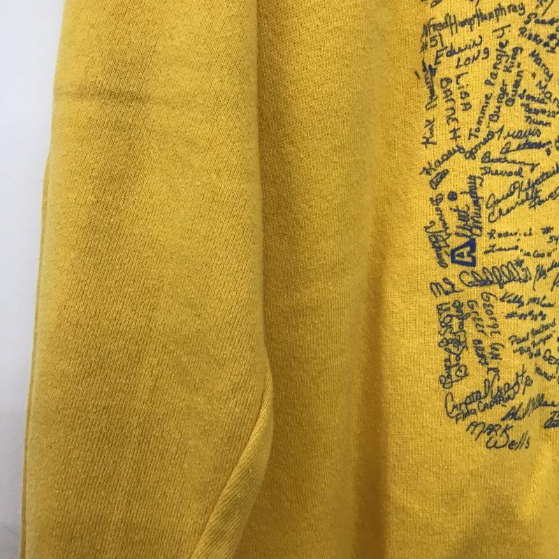 古着 USED トレーナー 長袖 長袖トレーナー スウェット クルーネック プルオーバー XL ロゴ、文字 黄 / イエロー / yellow メンズ USED 古着 中古 10162727