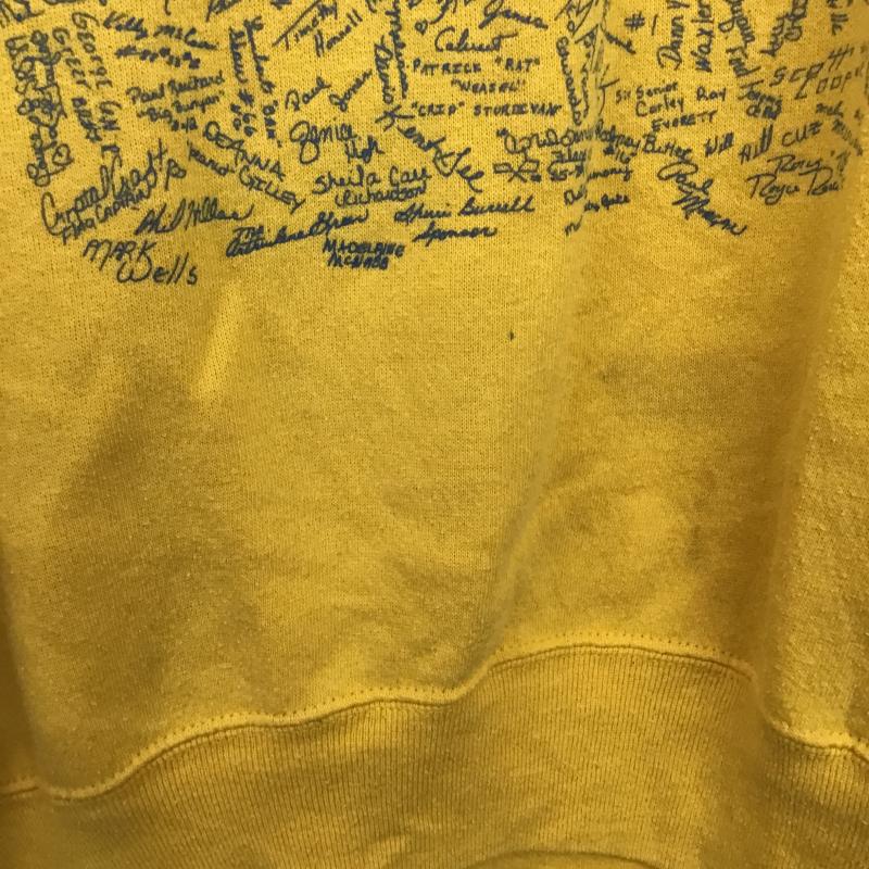 古着 USED トレーナー 長袖 長袖トレーナー スウェット クルーネック プルオーバー XL ロゴ、文字 黄 / イエロー / yellow メンズ USED 古着 中古 10162727