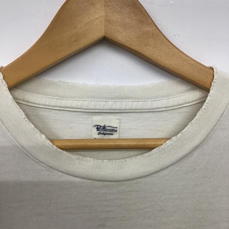 ロンハーマン Ron Herman Tシャツ 半袖 3620900021 半袖カットソー プリントTシャツ クルーネックカットソー XL ダメージ加工 アイボリー / アイボリー / メンズ USED 古着 中古 10162740