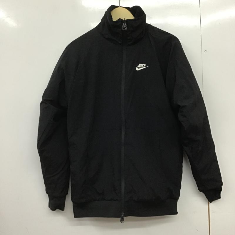 ナイキ NIKE ジャケット、上着 ジャンパー、ブルゾン ジップアップジャケット ボアジャケット アウター S ロゴ、文字 黒 / ブラック / black メンズ USED 古着 中古 10162747