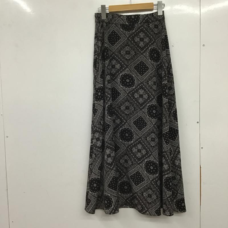 ローリーズファーム LOWRYS FARM スカート ロングスカート FREE ペイズリー 黒 / ブラック / black レディース USED 古着 中古 10162748