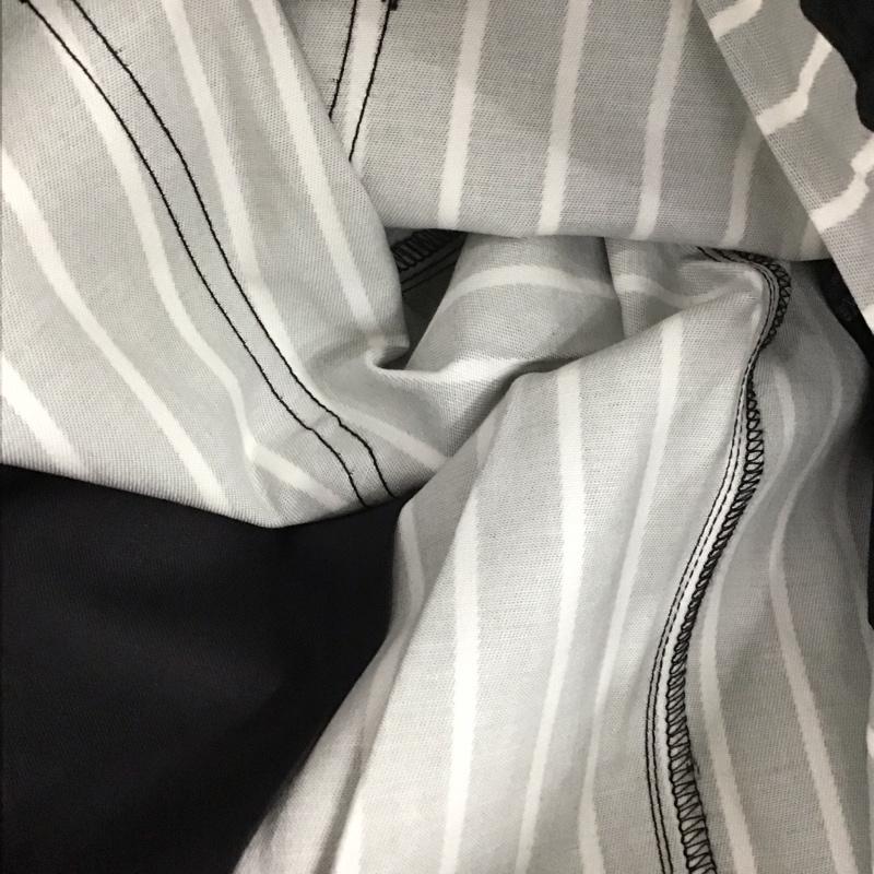 ナノユニバース nano・universe パンツ デニム、ジーンズ ストライプパンツ スリムパンツ ストレッチパンツ カジュアルパンツ M ストライプ 白 / ホワイト / X 黒 / ブラック /  メンズ USED 古着 中古 10107456