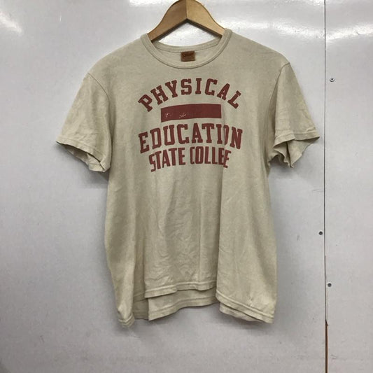 デラックスウエア DELUXEWARE Tシャツ 半袖 L プリント X ロゴ、文字 アイボリー / アイボリー /  メンズ USED 古着 中古 10145664