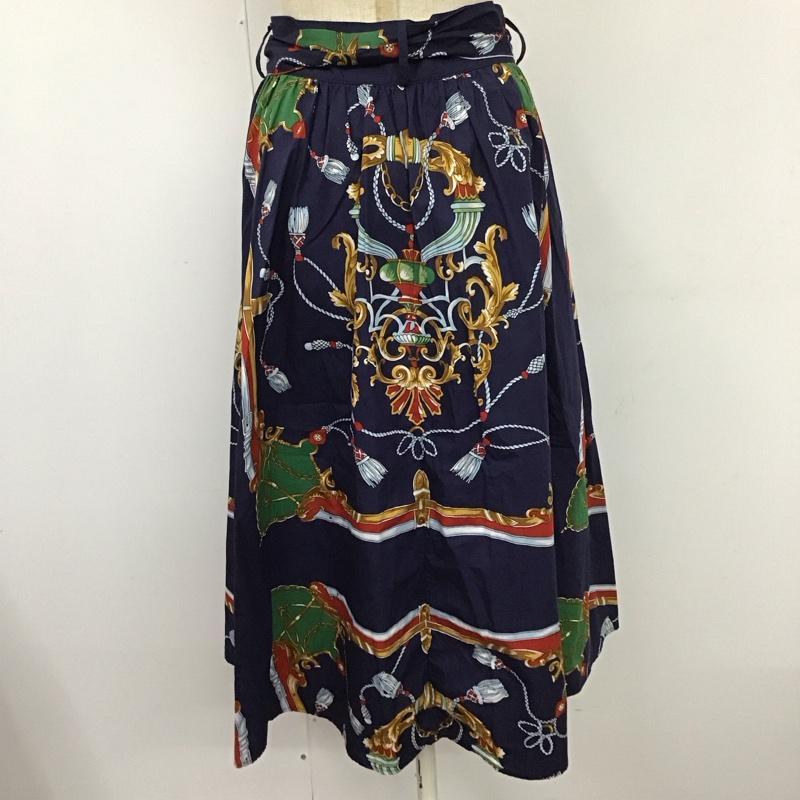 ザラ ZARA スカート ロングスカート 4043 269 401 フロントボタン S 総柄 マルチカラー / マルチカラー /  レディース USED 古着 中古 10112000