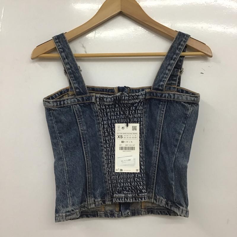 ザラ ZARA キャミソール キャミソール 3607/210/407 デニム XS 無地 青 / ブルー /  レディース USED 古着 中古 10149093