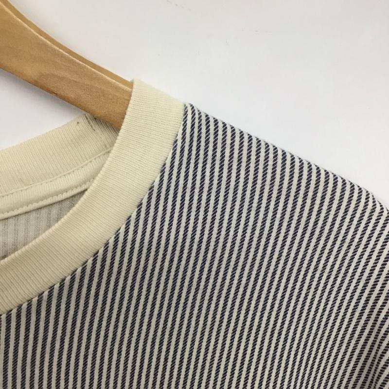 ビリオネア・ボーイズ・クラブ BILLIONAIRE BOYS CLUB Tシャツ 半袖 半袖カットソー プリントTシャツ クルーネックカットソー L ストライプ 白 / ホワイト / X 紺 / ネイビー /  メンズ USED 古着 中古 10133494