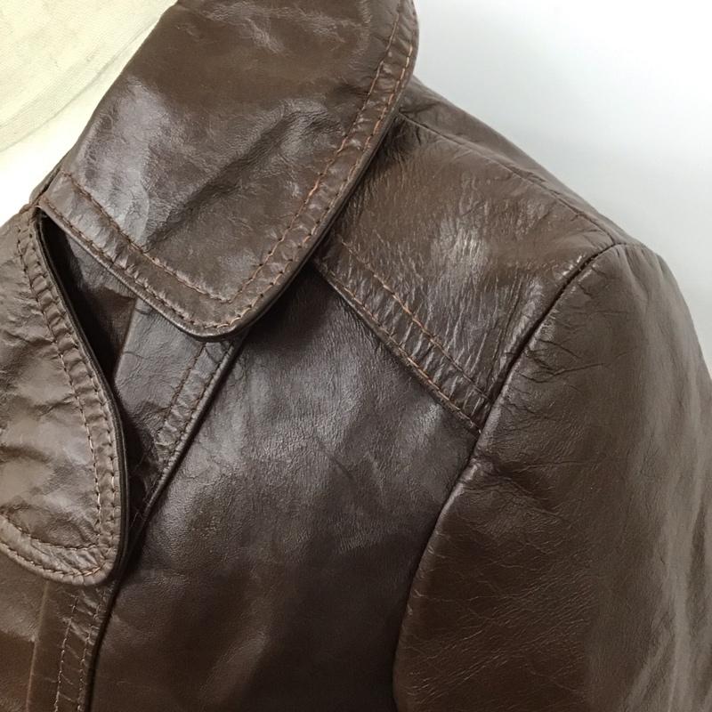 古着 USED ジャケット、上着 レザージャケット ロング丈 無地 茶 / ブラウン /  メンズ USED 古着 中古 10118342