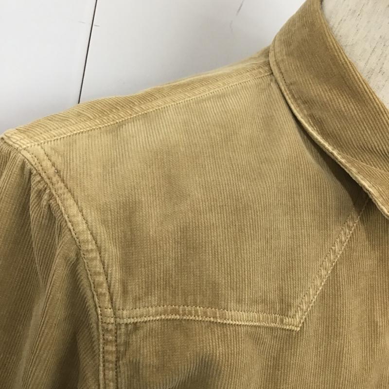 ナノユニバース nano・universe シャツ、ブラウス 長袖 コーデュロイ M 無地 ベージュ / ベージュ /  メンズ USED 古着 中古 10106095