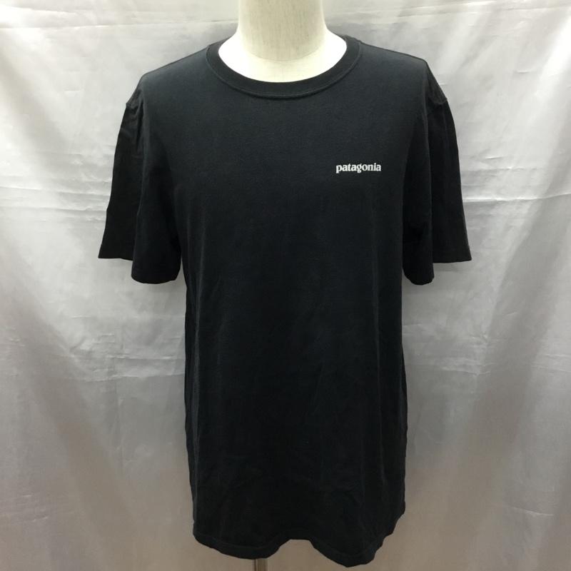 パタゴニア patagonia Tシャツ 半袖 半袖カットソー プリントTシャツ クルーネックカットソー M ロゴ、文字 黒 / ブラック /  メンズ USED 古着 中古 10116711