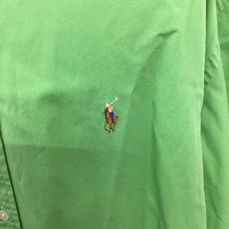 ラルフローレン RALPHLAUREN シャツ、ブラウス 半袖 ボタンダウン XXL ワンポイント 薄緑 / ライトグリーン /  メンズ USED 古着 中古 10106812