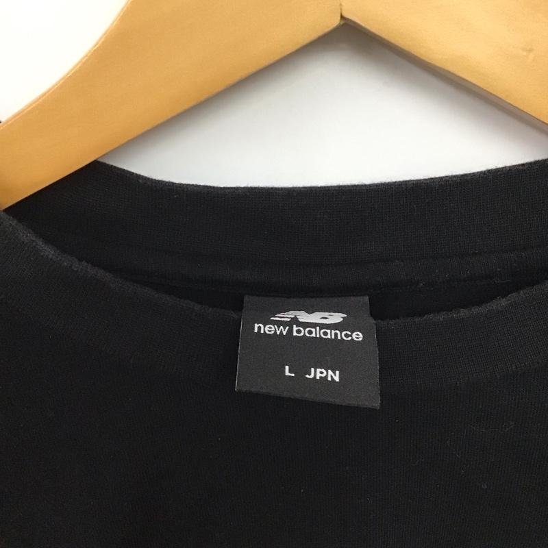 ニューバランス New Balance Tシャツ 半袖 半袖カットソー プリントTシャツ クルーネックカットソー L ロゴ、文字 黒 / ブラック /  メンズ USED 古着 中古 10142585