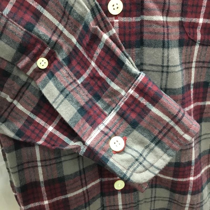 ブルックスブラザーズ BROOKS BROTHERS シャツ、ブラウス 長袖 ボタンダウン M チェック 灰 / グレー / X 黒 / ブラック / X 赤 / レッド / X 白 / ホワイト /  メンズ USED 古着 中古 10111371