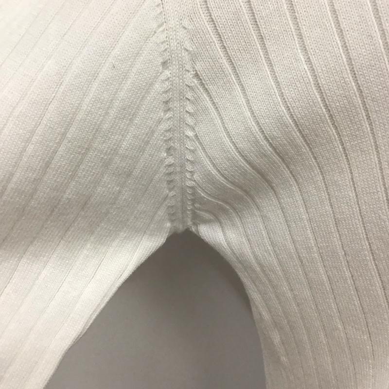 ロペピクニック ROPE  PICNIC ニット、セーター 七分袖 gdm-13050-a オーガニックスイスコットン7分袖ニットプルオーバー Vネック 38 無地 白 / ホワイト /  レディース USED 古着 中古 10118598