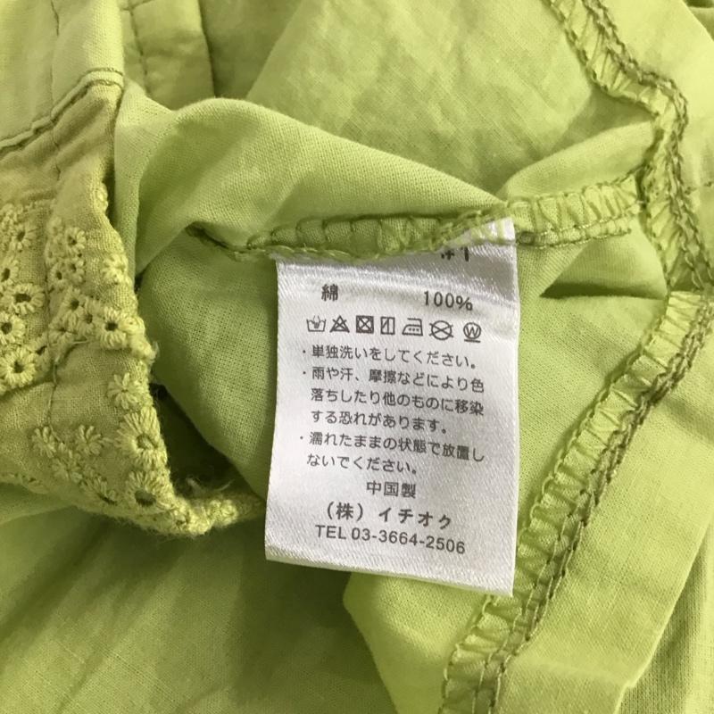 メルロー merlot シャツ、ブラウス 長袖 長袖シャツ レースシャツ ビックカラーシャツ 無地 緑 / グリーン /  レディース USED 古着 中古 10135447