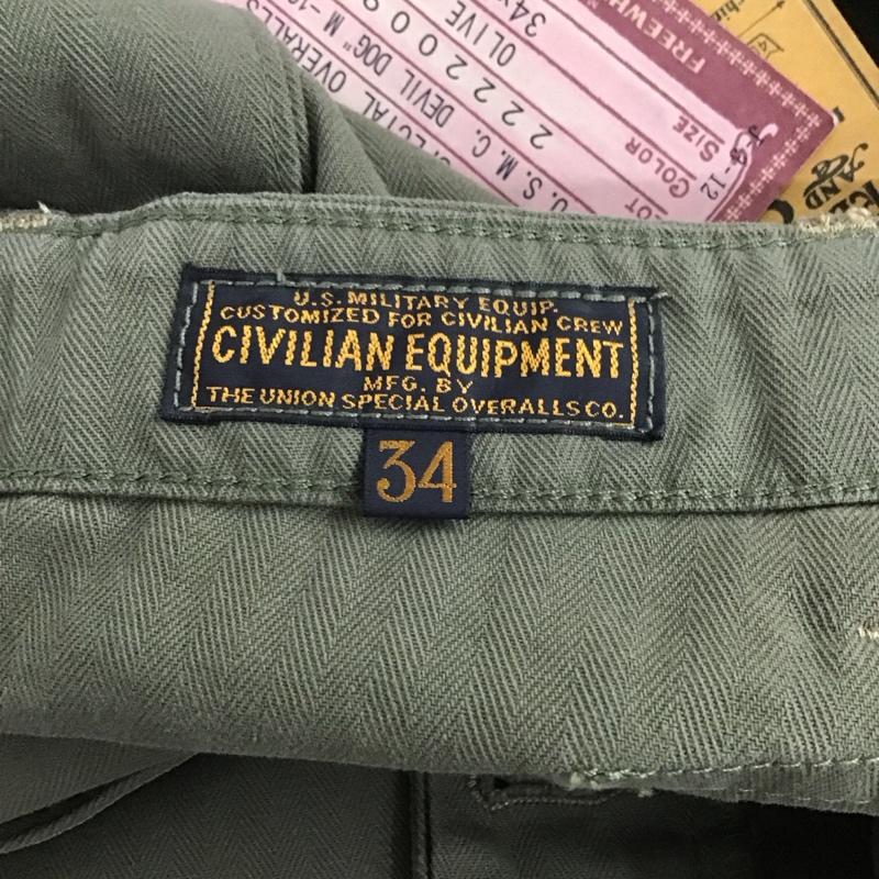 フリーホイーラーズ FREEWHEELERS パンツ ワークパンツ、ペインターパンツ u.s.m.c devil dog m-1944 1940sCIVILIANMILITARYSTYLECLOTHING ミリタリーパンツ 34インチ ロゴ、文字 カーキ / カーキ /  メンズ USED 古着 中古 10139021