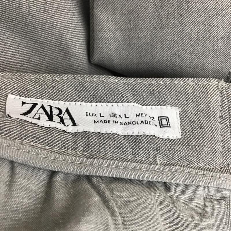 ザラ ZARA パンツ スラックス 1538 410 802 L 無地 灰 / グレー /  メンズ USED 古着 中古 10109537