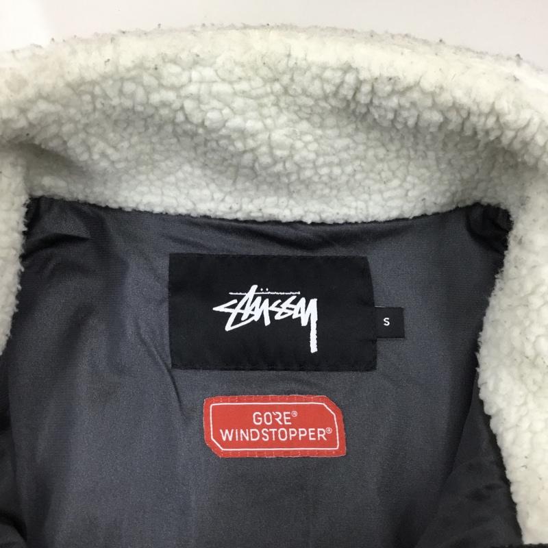 ステューシー STUSSY ジャケット、上着 ジャンパー、ブルゾン GORE WINDSTOPPER シェルパフリースジャケット S ロゴ、文字 白 / ホワイト / X 黒 / ブラック /  メンズ USED 古着 中古 10120994