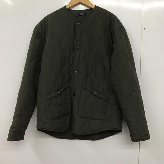 アイテムズ アーバンリサーチ ITEMS URBAN RESEARCH ジャケット、上着 ジャケット、ブレザー キルティングジャケット アウター ノーカラージャケット 40 無地 カーキ / カーキ /  メンズ USED 古着 中古 10145065
