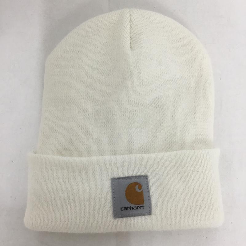 カーハート Carhartt 帽子 ニット帽 A18WWH ACRYLIC WATCH HAT ロゴ、文字 白 / ホワイト /  メンズ USED 古着 中古 10143653