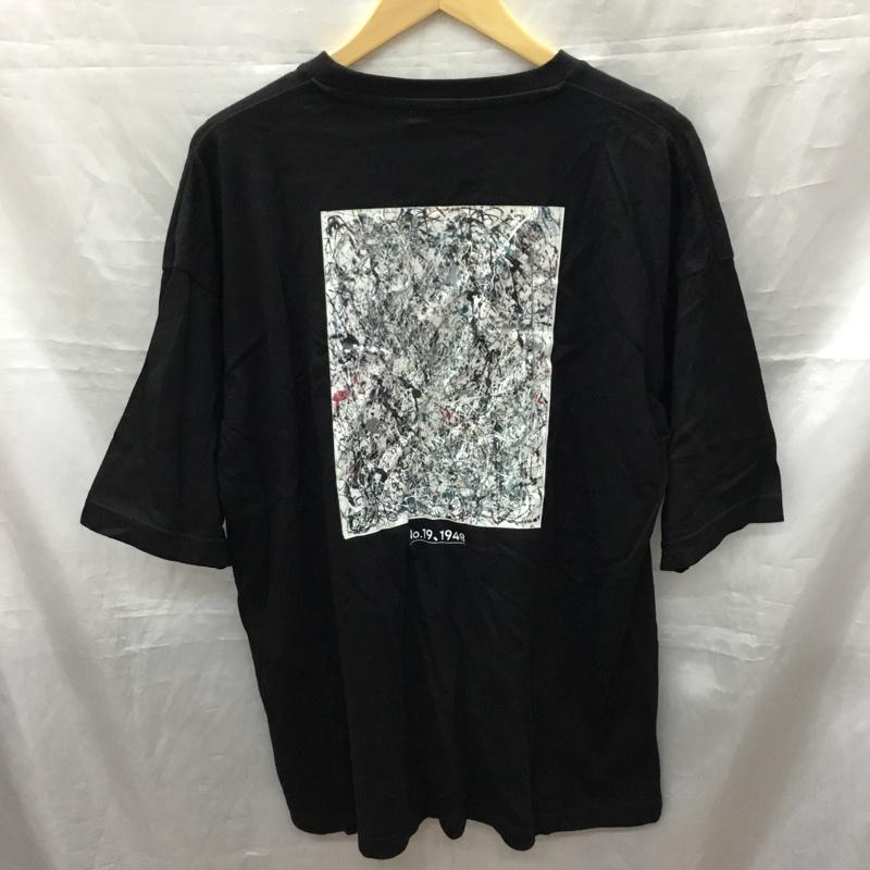 ローリーズファーム LOWRYS FARM Tシャツ 半袖 LF800088TS クルーネック バックプリント jackson pollock M プリント 黒 / ブラック /  メンズ USED 古着 中古 10117780