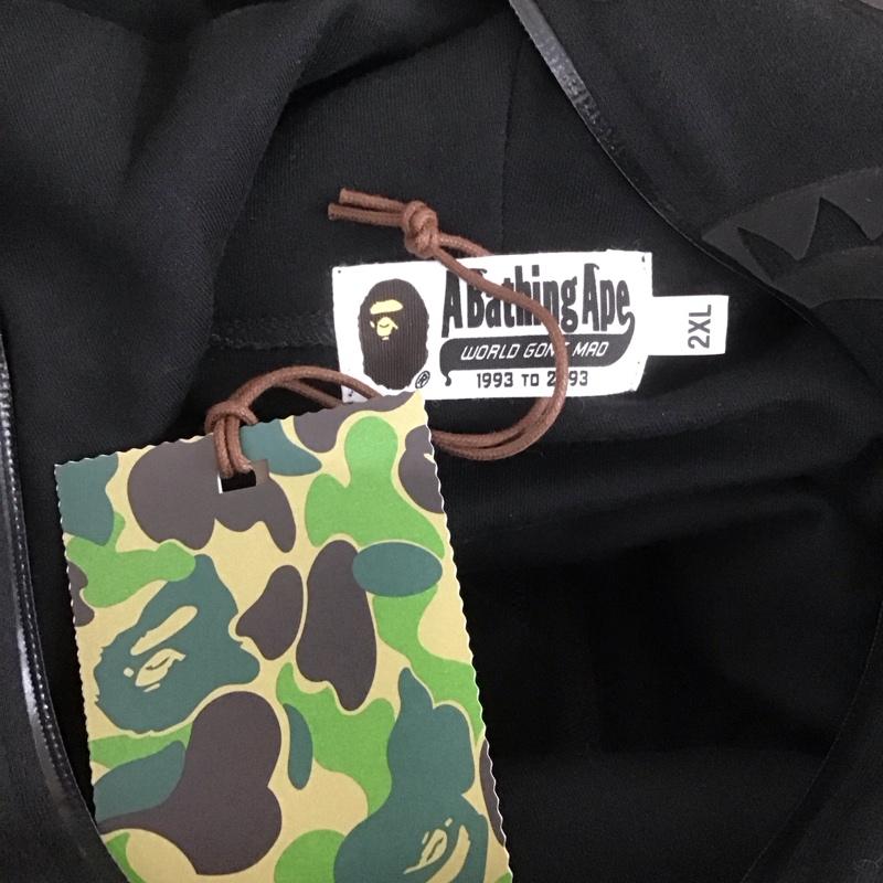 アベイシングエイプ A BATHING APE パーカー 長袖 001ZPD701003X シャーク フルジップ スリーブロゴ 2XL ロゴ、文字 黒 / ブラック /  メンズ USED 古着 中古 10107422