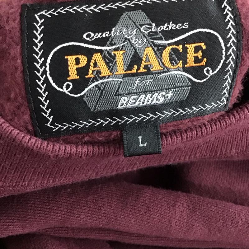 パレス PALACE トレーナー 長袖 長袖トレーナー スウェット クルーネック プルオーバー L ロゴ、文字 えんじ / ワインレッド /  メンズ USED 古着 中古 10141768