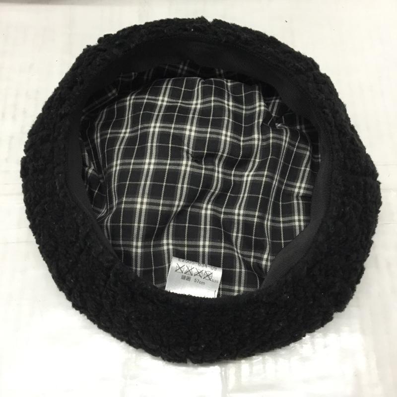 バーバリーブルーレーベル BURBERRY BLUE LABEL 帽子 ベレー帽 ロゴ、文字 黒 / ブラック /  レディース USED 古着 中古 10108551