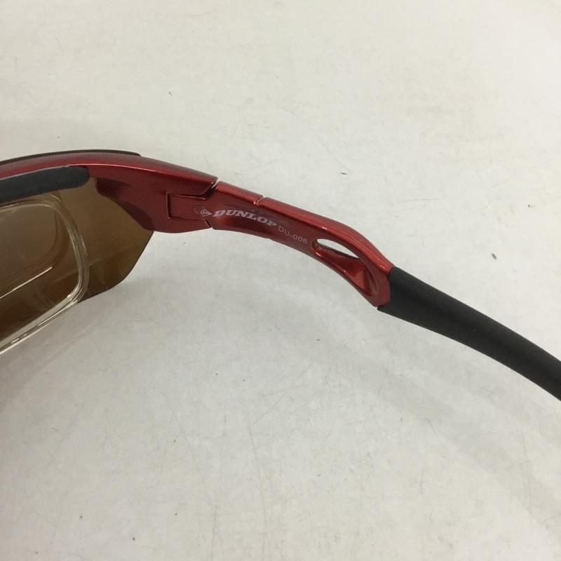 ダンロップ DUNLOP めがね・サングラス サングラス DU-006 スポーツサングラス ミラーレンズ ロゴ、文字 赤 / レッド / X 黒 / ブラック /  メンズ USED 古着 中古 10140448