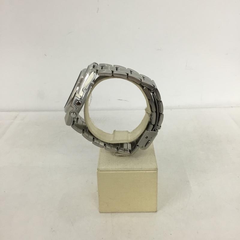 キューアンドキューバイシチズン Q&Q BY CITIZEN 腕時計 アナログ（クォーツ式） HR15 SOLARMATE 電波時計 ソーラー ロゴ、文字 銀 / シルバー /  メンズ USED 古着 中古 10146908