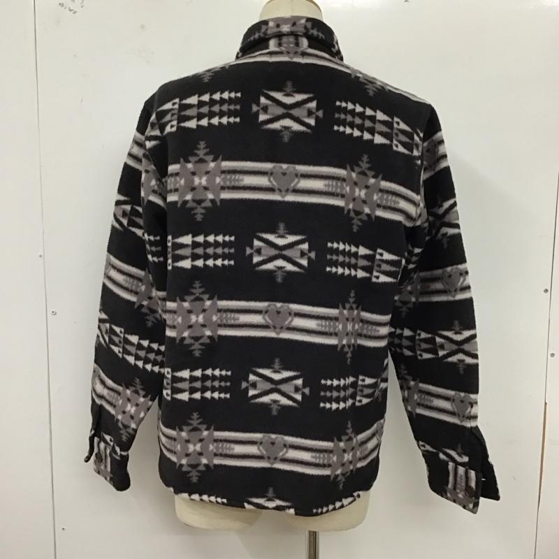 グラッドハンド GLAD HAND シャツ、ブラウス 長袖 長袖シャツ 総柄シャツ カラーシャツ ポケットシャツ フリースシャツ L プリント 白 / ホワイト / X 黒 / ブラック /  メンズ USED 古着 中古 10127761